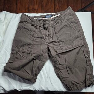 Polo Jeans Company Women's Cargo Shorts Brown Size 8 Casual shorts roll up